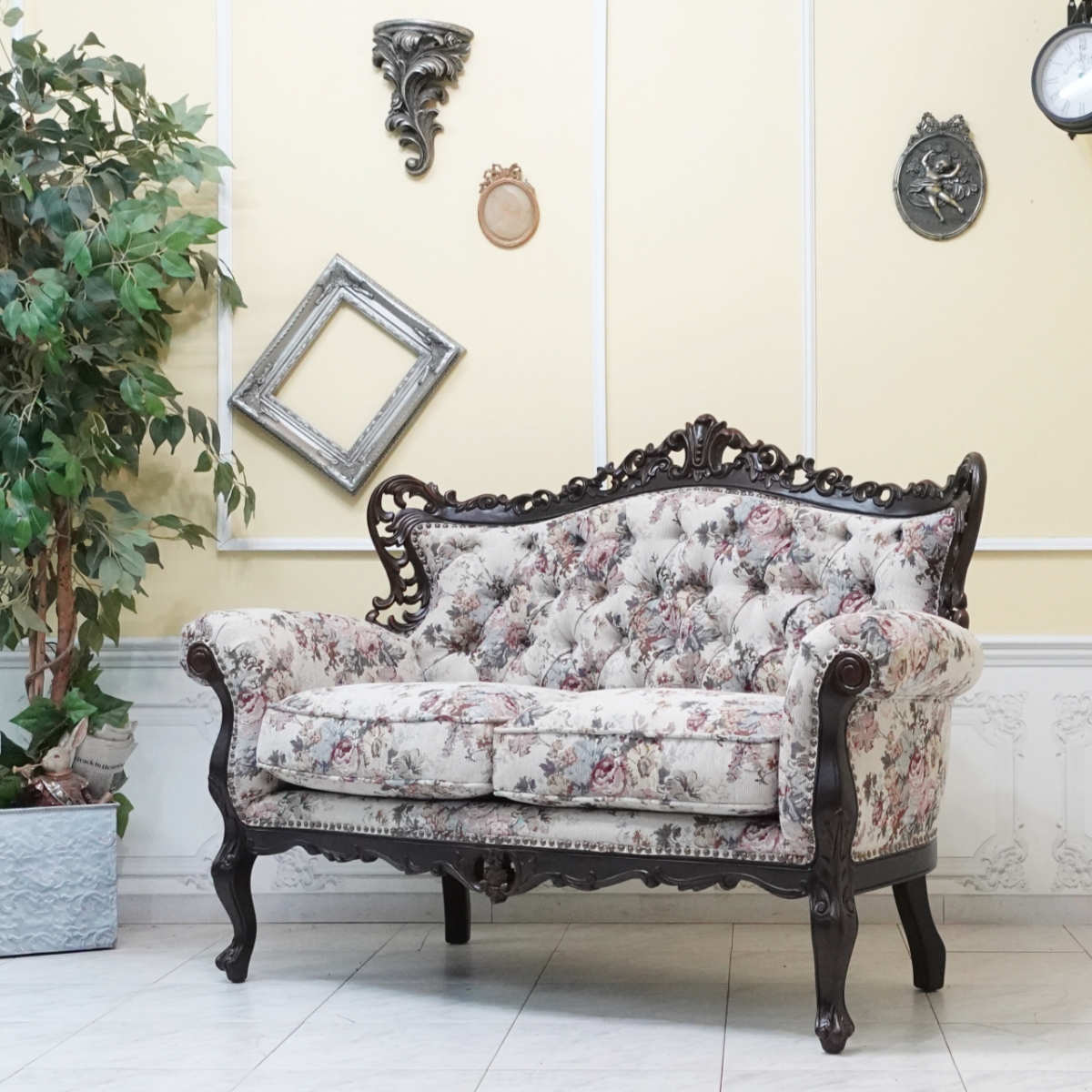 ＊ ②フランス アンティーク 猫足ソファ サロンチェア ＊ ②フランス アンティーク 猫足ソファ サロンチェア ＊ 【公式通販】