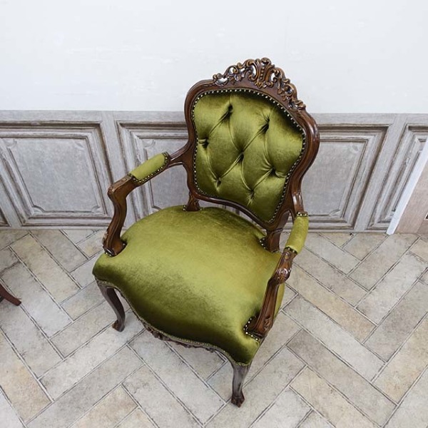 アンティークチェア　アームチェア ヴィクトリアン ジェントルマンスタイル ツイストアームチェア