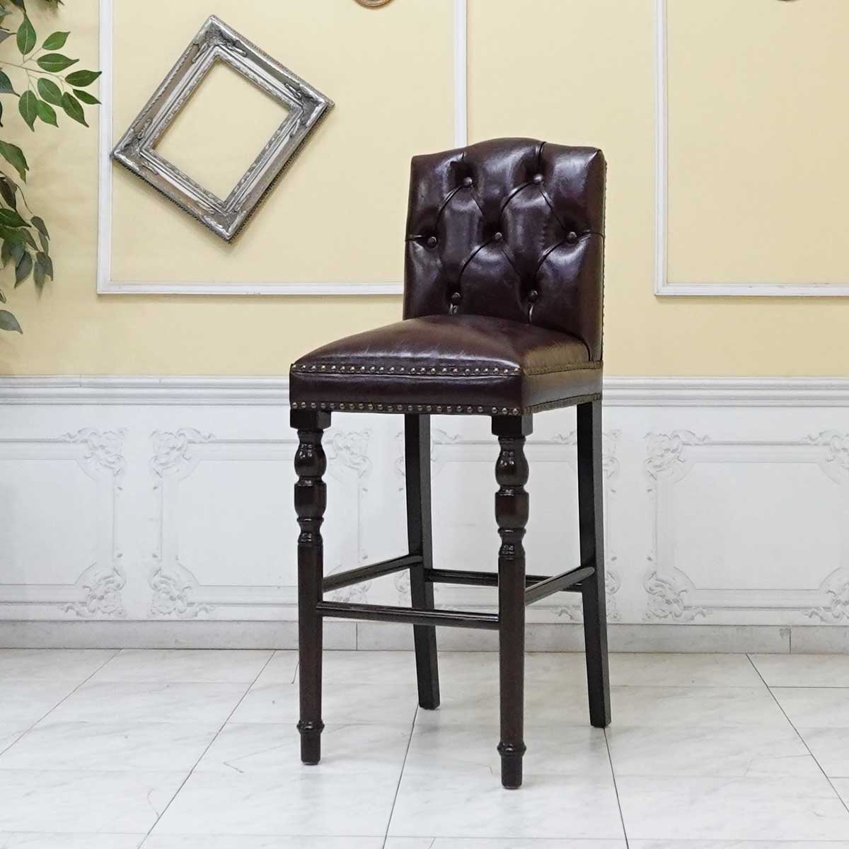 ［送料込］本物vintage＊ゴールドカウンターチェア＊アンティーク カウンターチェア e9005-5p38b アンティークそっくり市場