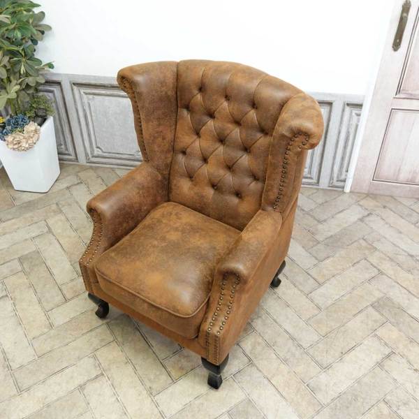 チェスターフィールド ウィングチェア sa925b1-p30k アンティーク