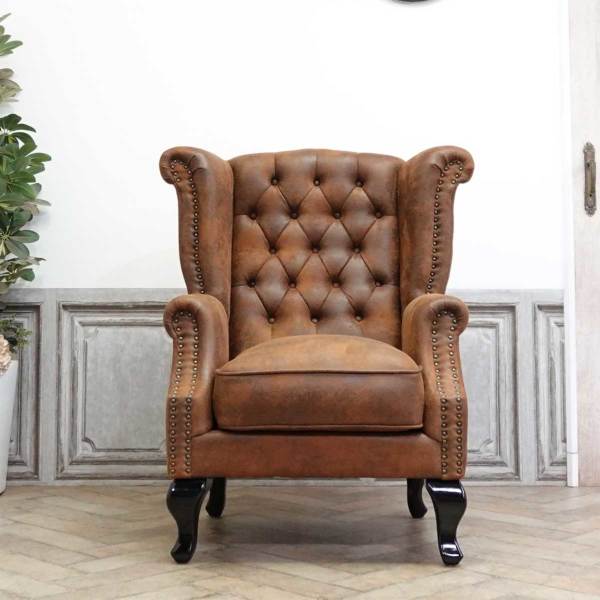 チェスターフィールド ウィングチェア sa925b1-p30k アンティーク
